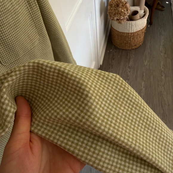 LIKE NEW Pendleton 100% Wool Plaid Shirt Jacket - Green Gingham - Picture 6 of 7